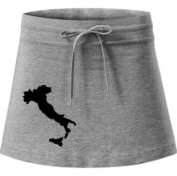 Dámská sukně Itálie obrys - Sportovní sukně - two in one - XL ( Tmavě šedý melír )