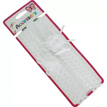 Látková čelenka pro miminka - kytka bílá