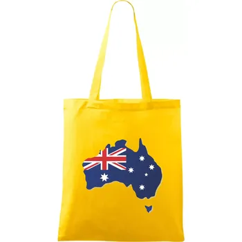 Austrálie - vlajka mapa - Taška bavlněná - 42 x 38 cm ( Žlutá )