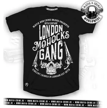 Pánské triko Mafia & Crime Criminal Mohocks Gang black velikost: XXL