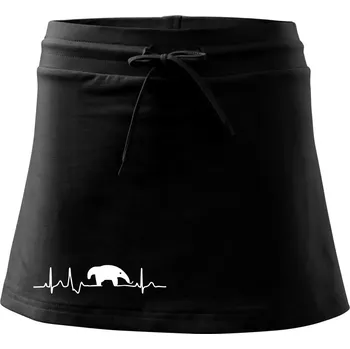 Dámská sukně Mravenečník EKG - Sportovní sukně - two in one - M ( Černá )