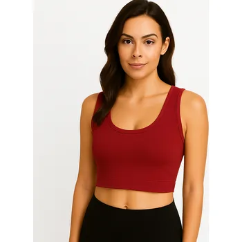 Dámská halenka Crop top č. 8 - Červená Dámská velikost: M