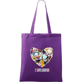 London turistic - Taška bavlněná - 42 x 38 cm ( Fialová )