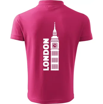 Pánská košile London věž - Polokošile pánská Pique Polo 203 - 5XL ( Purpurová )