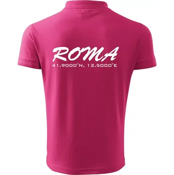 Pánská košile Roma GPS - Polokošile pánská Pique Polo 203 - 3XL ( Purpurová )
