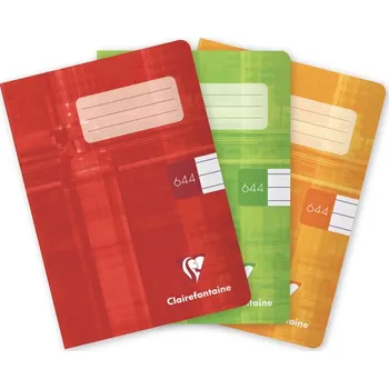Sešit CLAIREFONTAINE Metric A6 "644" linkovaný, 40 listů - sada 3 ks (červený, zelený, oranžový)