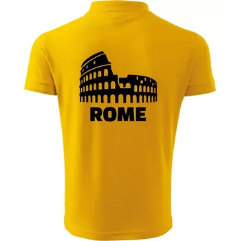 Pánská košile Italy Koloseum Rome - Polokošile pánská Pique Polo 203 - 4XL ( Žlutá )