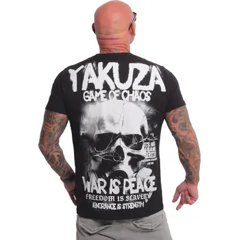 Pánská móda Pánské triko Yakuza War Regular 25021 black velikost: 5XL