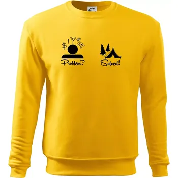 Pánská mikina Problem? Solved! - Kempování - Mikina Essential pánská - XL ( Žlutá )