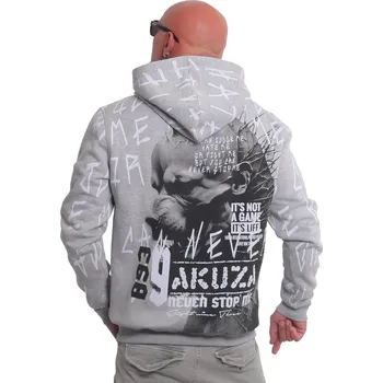 Pánská mikina Pánská mikina Yakuza Never Stop 25007 grey melange velikost: 6XL