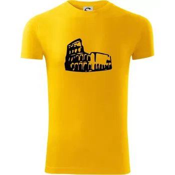 Pánské tričko Itálie Koloseum - Viper FIT - Pánské zůžené tričko - XL ( Žlutá )