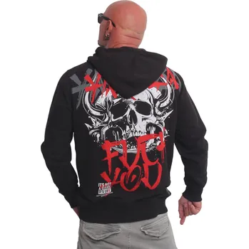 Pánská mikina Pánská mikina Yakuza Horned FU Hoodie 25006 black velikost: 6XL
