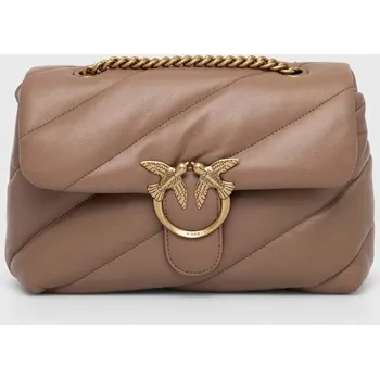Kožená kabelka Pinko 100038.A0F2 hnědá 88X, vel. ONE SIZE