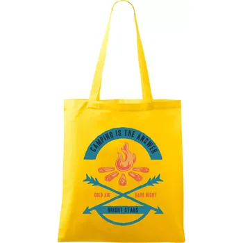 Camping oheň - Taška bavlněná - 42 x 38 cm ( Žlutá )