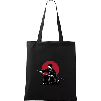 Japan culture - samurai - Taška bavlněná - 42 x 38 cm ( Černá )