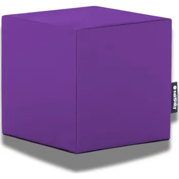 Sedací pytel AAA matrace Sedací vak TABURET KOSTKA Fialová