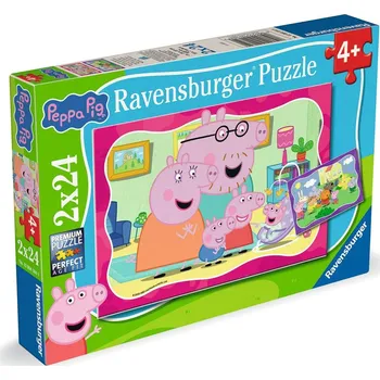 Puzzle Ravensburger Prasátko Peppa 2x24 dílků