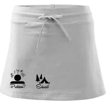 Dámská sukně Problem? Solved! - Kempování - Sportovní sukně - two in one - L ( Bílá )