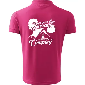 Pánská košile I don't need therapy camping - Polokošile pánská Pique Polo 203 - M ( Purpurová )