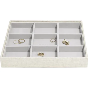 Šperkovnice Stackers, Krabička na šperky Stackers s 9 přihrádkami lněná classic světle béžová - Formadore