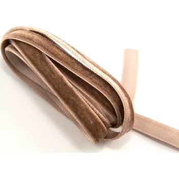 Stuha Sametová stuha - světle hnědá - šířka 2 cm