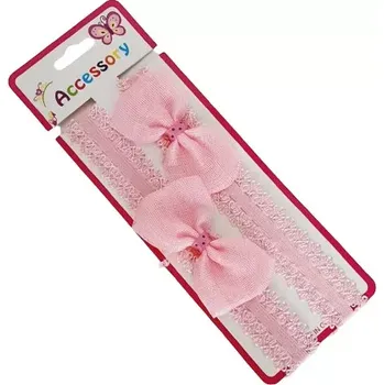 Látková čelenka pro miminka - mašle světle růžová