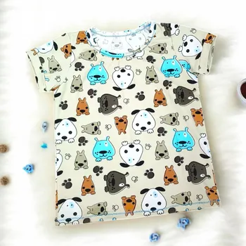 Dětské tričko pejsci světlá béžová Dětské tričko