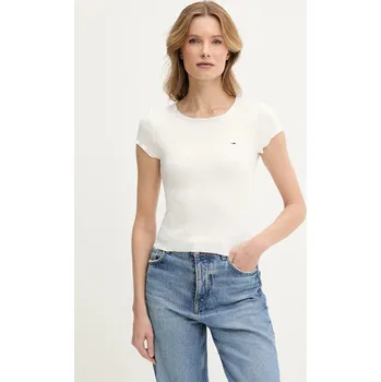 Pánské oblečení Tričko Tommy Jeans DW0DW20623 bílá 00X, vel. M