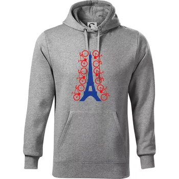Pánská mikina Cyclo Paris - Mikina pánská Cape s kapucí - S ( Tmavě šedý melír )
