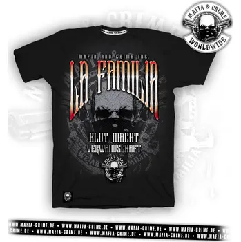 Pánské tričko Pánské triko Mafia & Crime La Familia Boys black velikost: M