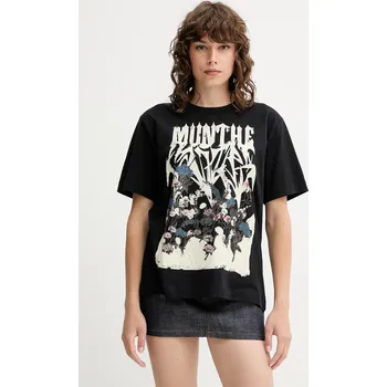Bavlněné tričko MUNTHE PRIZE 252110325260 černá 99X, vel. 36