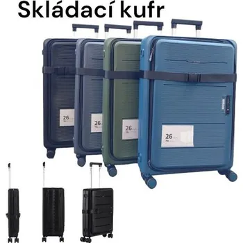 RB-nakuplevne Skládací odlehčený cestovní kufr - vel. L, TSA, popruh - 70l
