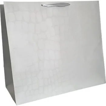 Dárková taška Velká dárková taška - vzor - stříbrná