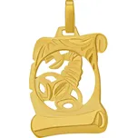 Zlatý přívěsek znamení zvěrokruhu Štír - pergamen SILVEGOB102630GY11