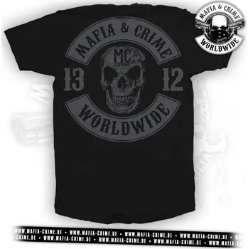 Pánské tričko Pánské triko Mafia & Crime 1312 Patch schwarz grau velikost: 4XL