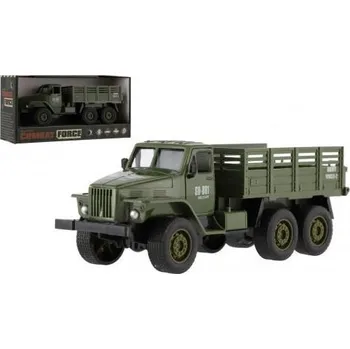 Hračka pro nejmenší Teddies Auto vojenské nákladní plast 17cm na volný chod v krabičce 20x10x7cm