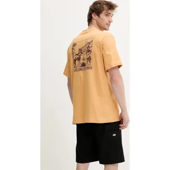 Pánské tričko Bavlněné tričko Dickies pánské, žlutá barva, s potiskem, DK0A4Z98K411 18A, vel. S