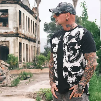 Pánské triko Yakuza Mouth Regular 26005 black velikost: 6XL