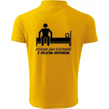 Pánská košile Vstávám jako elektrikář s velkým odporem - Polokošile pánská Pique Polo 203 - XL ( Žlutá )
