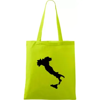 Itálie obrys - Taška bavlněná - 42 x 38 cm ( Limetková )