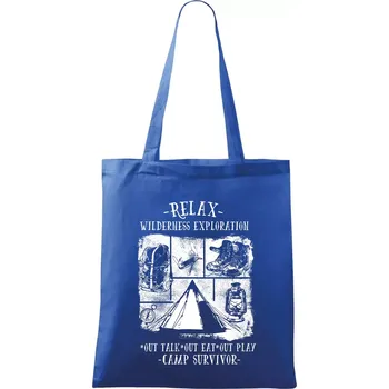 Nákupní taška Relax wilderness exploration - Taška bavlněná - 42 x 38 cm ( Královská modrá )