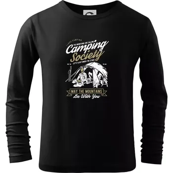 Chlapecké tričko Camping Society - Triko dětské Long Sleeve - 122 cm/6 let ( Černá )