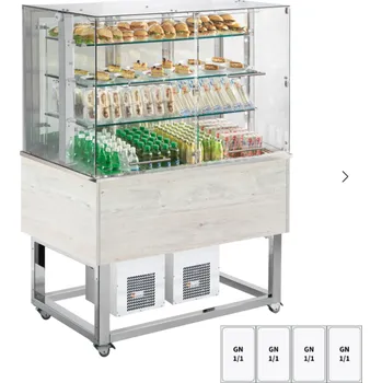 RM GASTRO Vitrína chladicí GN 4-1/1 ES Platinum + 4 H Hemlock DS (posuvné otevírání do stran) RedFox