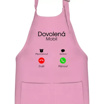 Kuchyňská zástěra Dovolená volá - Dětská zástěra na vaření - Univerzální velikost ( Růžová )
