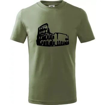 Itálie Koloseum - Tričko dětské bavlněné - 158 cm/12 let ( Khaki )