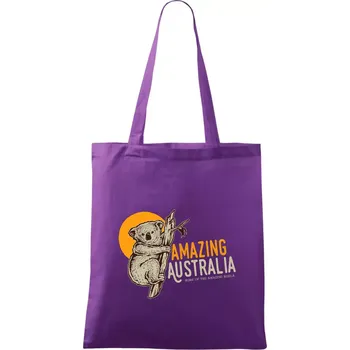 Amazing Australia koala - Taška bavlněná - 42 x 38 cm ( Fialová )