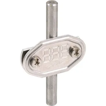 Hromosvod Označovací štítek, AL pro prům. 7-10 mm pásek 30 mm DEHN 484000