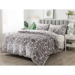 XPOSE® Mikroplyšové povlečení ZDENA Exclusive - šedá 140x200 cm, 70x90 cm, Mikroplyš + Prodloužená možnost vrácení zboží do 50 dnů