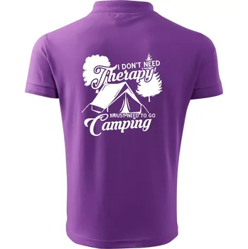 Pánská košile I don't need therapy camping - Polokošile pánská Pique Polo 203 - L ( Fialová )