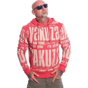 Pánská mikina Pánská mikina s kapucí Yakuza Anyone 23006 ribbon red velikost: 5XL